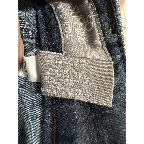 Chicos Blue Floral Trouser Jeans Tapestry Print Ankle Pants Womens 1/8 Medium - Picture 5 of 6